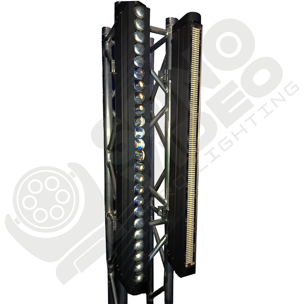 Mega Barra Stormy + Barra LED 24x18w Doble cara Movible