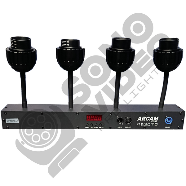 Barra Pin Spot 4x20W con Zoom Regulable - SVPINSPOT420