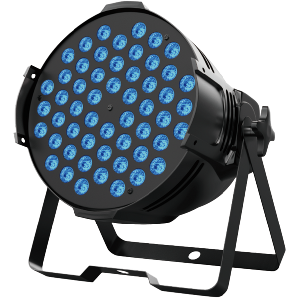 Tacho Par led 54x3W RGB 3 en 1 (mica negra) Powercon - EULPC7