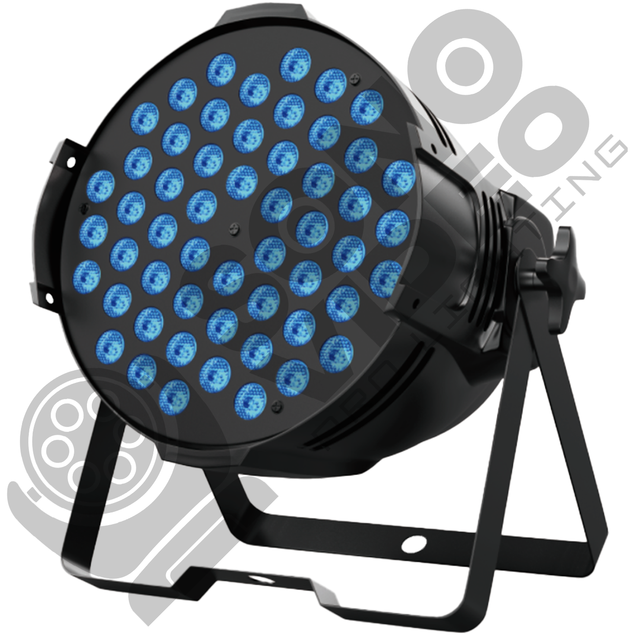 Tacho Par Led 54x4w RGBW 4 en 1 + Luz Cálida (mica negra) Powercon - Gallery 1
