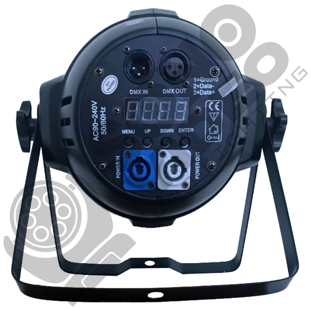 Tacho Par Led 54x4w RGBW 4 en 1 + Luz Cálida (mica negra) Powercon - Gallery 2