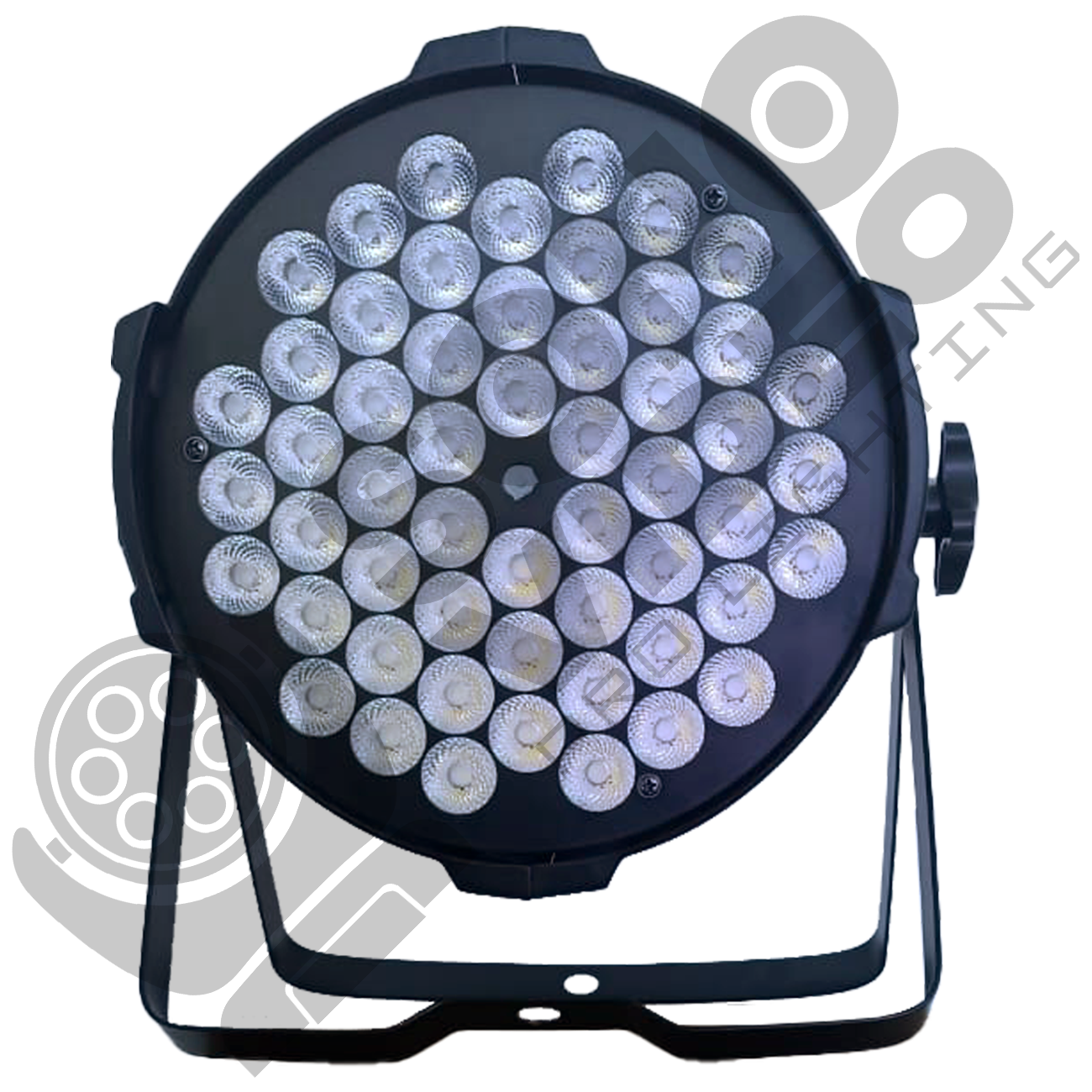 Tacho Par Led 54x4w RGBW 4 en 1 + Luz Cálida (mica negra) Powercon - Gallery 3