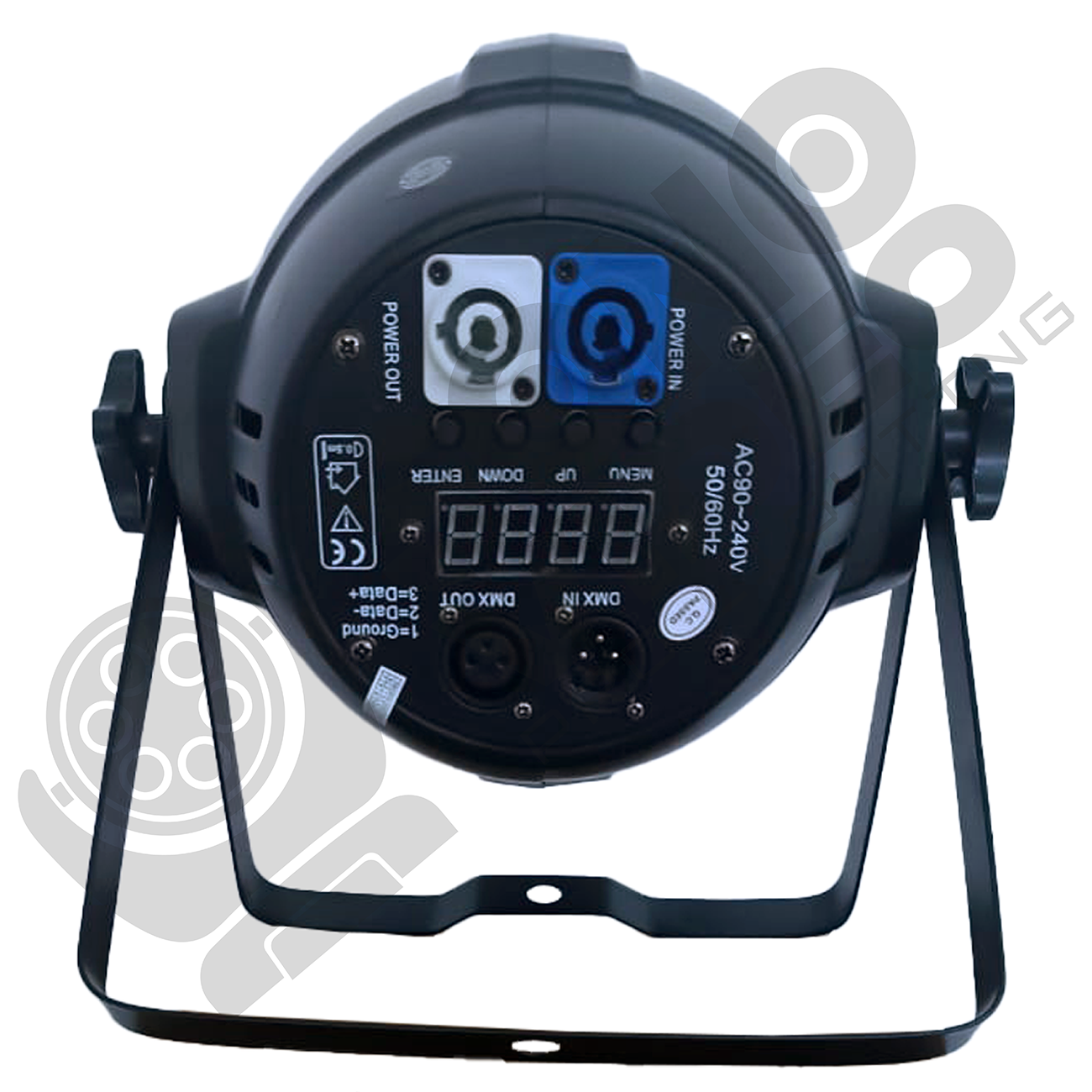 Tacho Par led 54x3W RGB 3 en 1 (mica negra) Powercon - Gallery 3